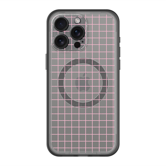 スリムプロテクションプレミアムケース with MagSafe［ オリジナル - 推し色チェック - ピンク ］