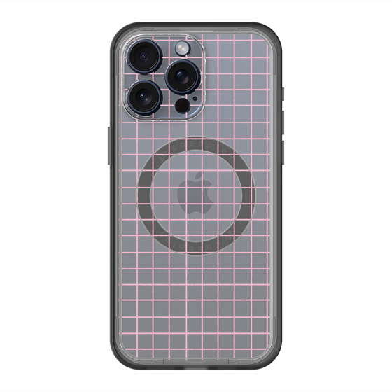 スリムプロテクションプレミアムケース with MagSafe［ オリジナル - 推し色チェック - ピンク ］
