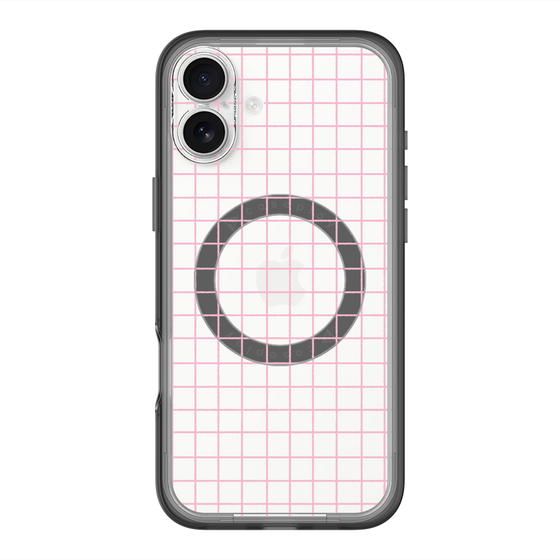 スリムプロテクションプレミアムケース with MagSafe［ オリジナル - 推し色チェック - ピンク ］