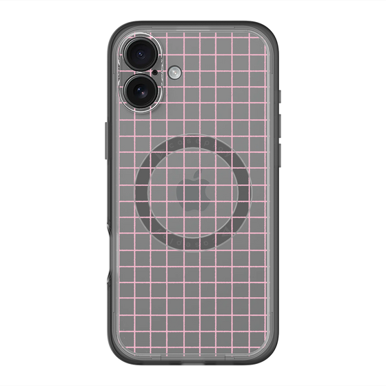 スリムプロテクションプレミアムケース with MagSafe［ オリジナル - 推し色チェック - ピンク ］