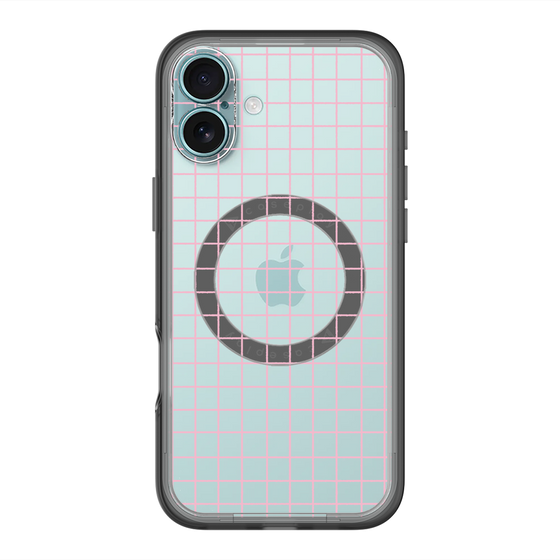 スリムプロテクションプレミアムケース with MagSafe［ オリジナル - 推し色チェック - ピンク ］