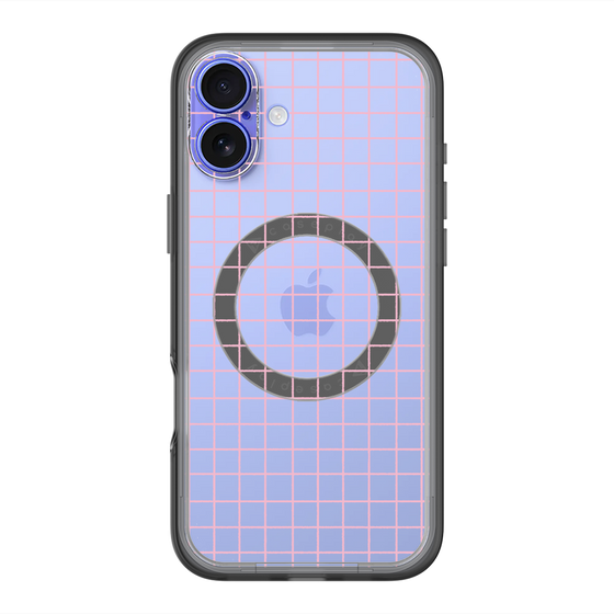 スリムプロテクションプレミアムケース with MagSafe［ オリジナル - 推し色チェック - ピンク ］