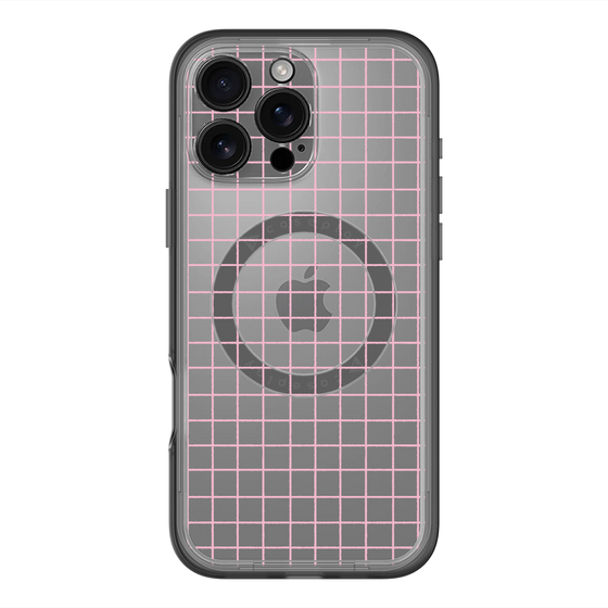 スリムプロテクションプレミアムケース with MagSafe［ オリジナル - 推し色チェック - ピンク ］