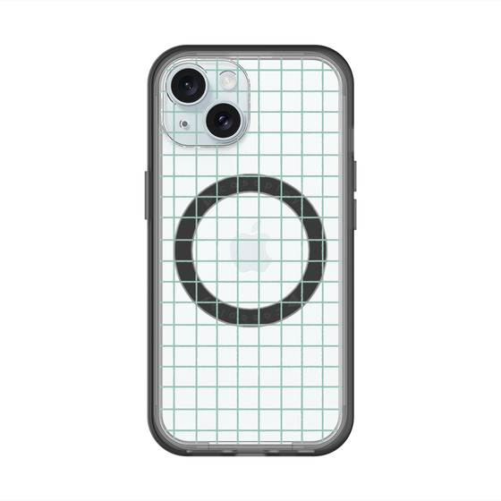スリムプロテクションプレミアムケース with MagSafe［ オリジナル - 推し色チェック - グリーン ］