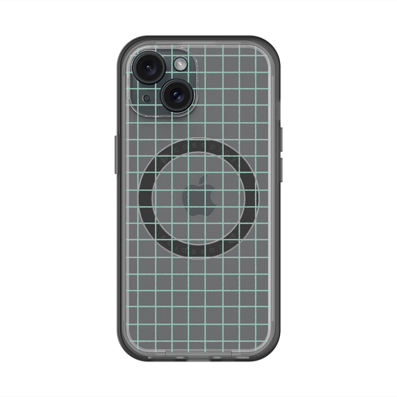 スリムプロテクションプレミアムケース with MagSafe［ オリジナル - 推し色チェック - グリーン ］