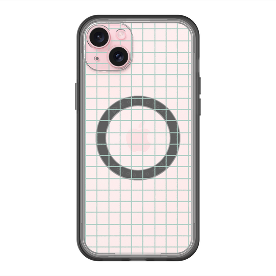 スリムプロテクションプレミアムケース with MagSafe［ オリジナル - 推し色チェック - グリーン ］