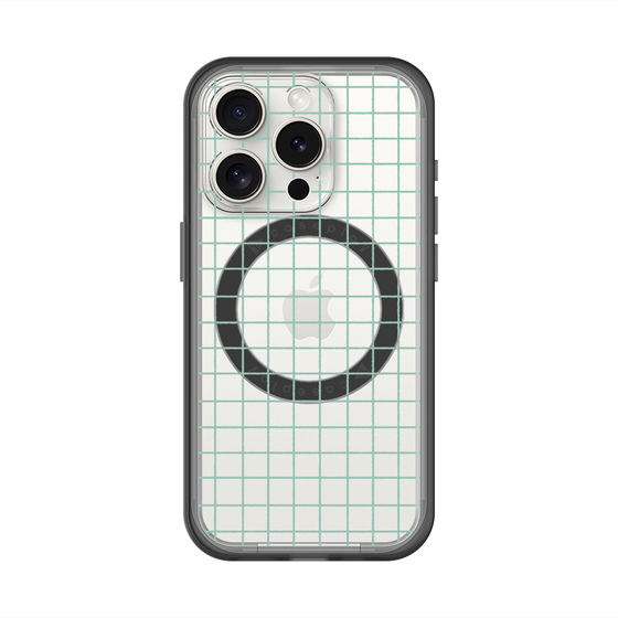 スリムプロテクションプレミアムケース with MagSafe［ オリジナル - 推し色チェック - グリーン ］