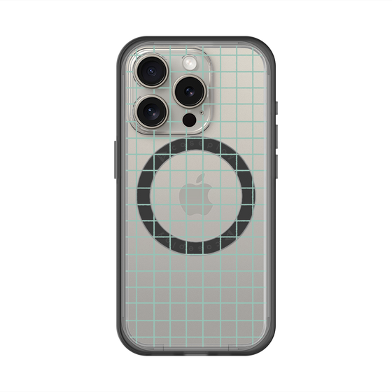 スリムプロテクションプレミアムケース with MagSafe［ オリジナル - 推し色チェック - グリーン ］