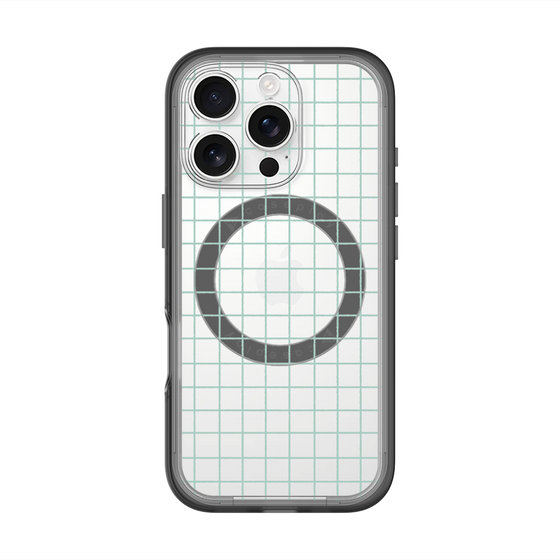 スリムプロテクションプレミアムケース with MagSafe［ オリジナル - 推し色チェック - グリーン ］