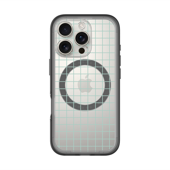 スリムプロテクションプレミアムケース with MagSafe［ オリジナル - 推し色チェック - グリーン ］