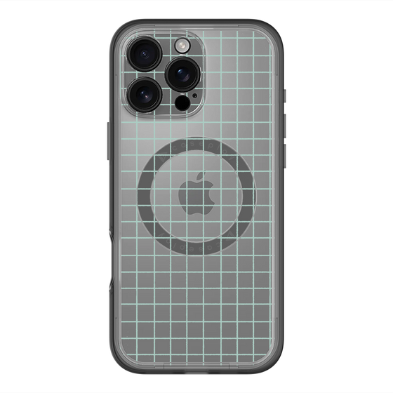 スリムプロテクションプレミアムケース with MagSafe［ オリジナル - 推し色チェック - グリーン ］