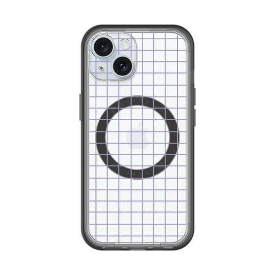 スリムプロテクションプレミアムケース with MagSafe［ オリジナル - 推し色チェック - パープル ］