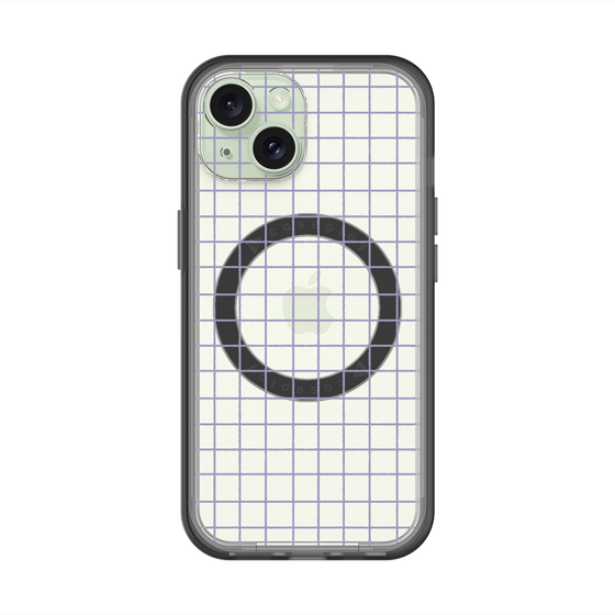 スリムプロテクションプレミアムケース with MagSafe［ オリジナル - 推し色チェック - パープル ］