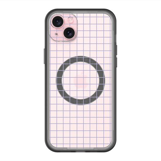 スリムプロテクションプレミアムケース with MagSafe［ オリジナル - 推し色チェック - パープル ］