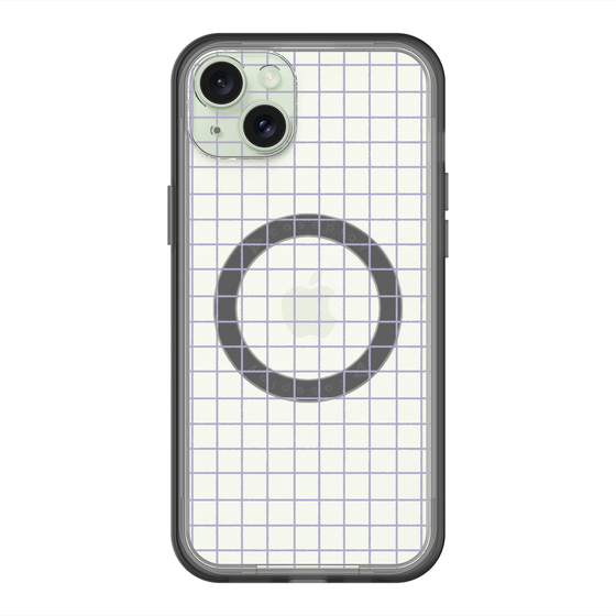 スリムプロテクションプレミアムケース with MagSafe［ オリジナル - 推し色チェック - パープル ］