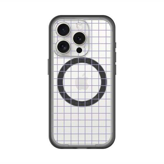スリムプロテクションプレミアムケース with MagSafe［ オリジナル - 推し色チェック - パープル ］
