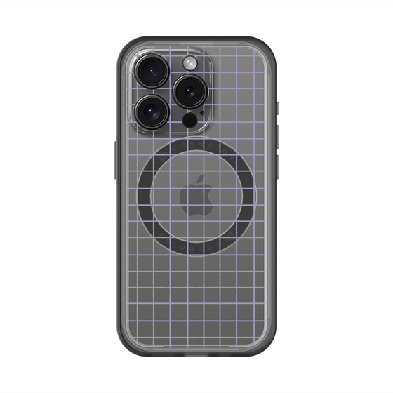 スリムプロテクションプレミアムケース with MagSafe［ オリジナル - 推し色チェック - パープル ］