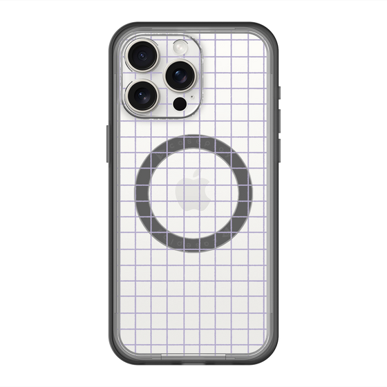 スリムプロテクションプレミアムケース with MagSafe［ オリジナル - 推し色チェック - パープル ］