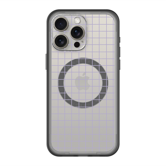 スリムプロテクションプレミアムケース with MagSafe［ オリジナル - 推し色チェック - パープル ］