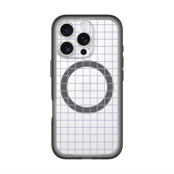 スリムプロテクションプレミアムケース with MagSafe［ オリジナル - 推し色チェック - パープル ］