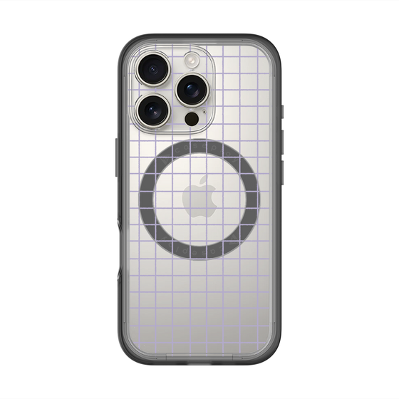 スリムプロテクションプレミアムケース with MagSafe［ オリジナル - 推し色チェック - パープル ］