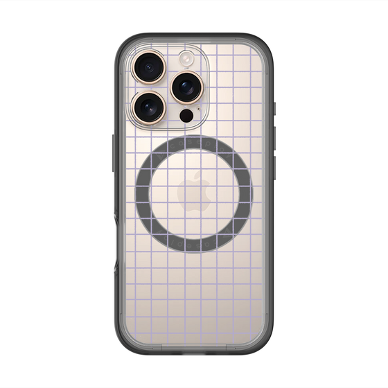 スリムプロテクションプレミアムケース with MagSafe［ オリジナル - 推し色チェック - パープル ］
