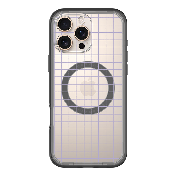 スリムプロテクションプレミアムケース with MagSafe［ オリジナル - 推し色チェック - パープル ］