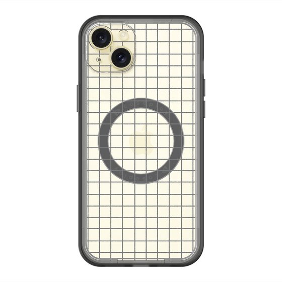 スリムプロテクションプレミアムケース with MagSafe［ オリジナル - 推し色チェック - ブラック ］