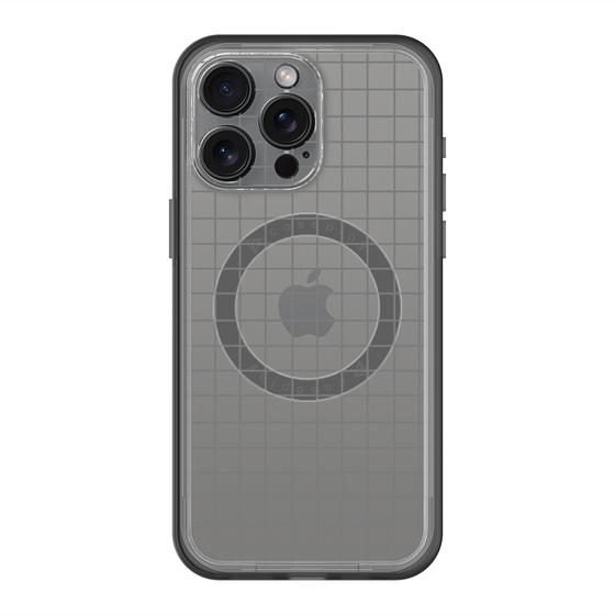 スリムプロテクションプレミアムケース with MagSafe［ オリジナル - 推し色チェック - ブラック ］