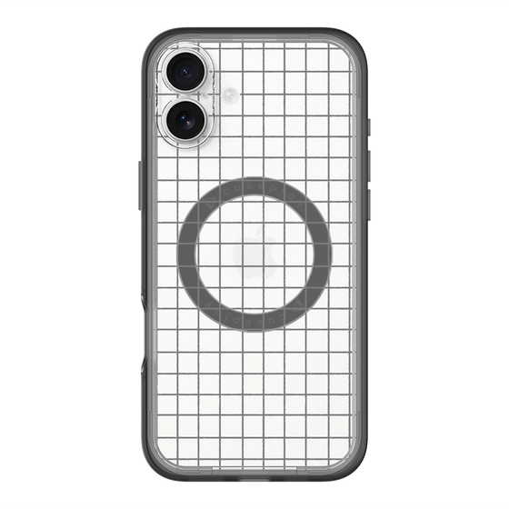 スリムプロテクションプレミアムケース with MagSafe［ オリジナル - 推し色チェック - ブラック ］