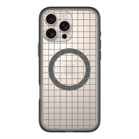 スリムプロテクションプレミアムケース with MagSafe［ オリジナル - 推し色チェック - ブラック ］