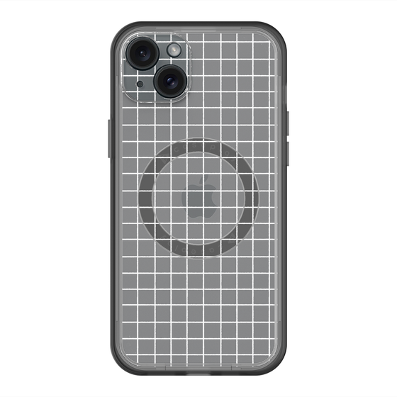 スリムプロテクションプレミアムケース with MagSafe［ オリジナル - 推し色チェック - ホワイト ］