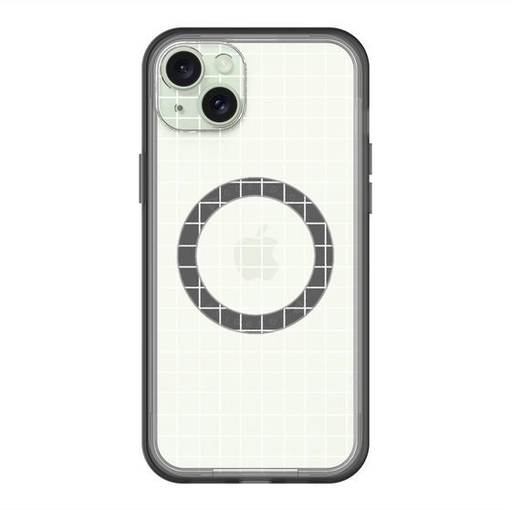 スリムプロテクションプレミアムケース with MagSafe［ オリジナル - 推し色チェック - ホワイト ］