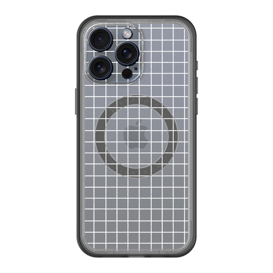 スリムプロテクションプレミアムケース with MagSafe［ オリジナル - 推し色チェック - ホワイト ］