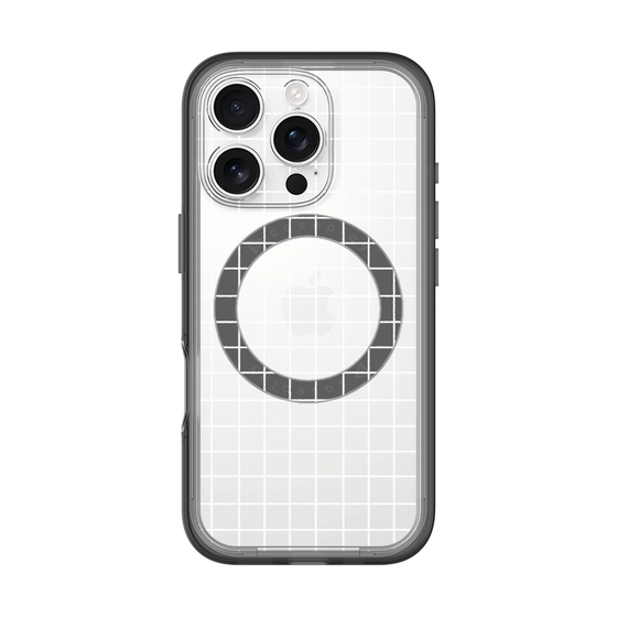 スリムプロテクションプレミアムケース with MagSafe［ オリジナル - 推し色チェック - ホワイト ］