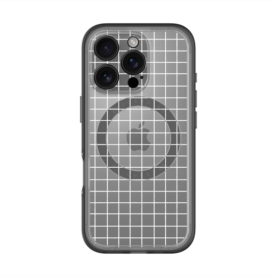 スリムプロテクションプレミアムケース with MagSafe［ オリジナル - 推し色チェック - ホワイト ］