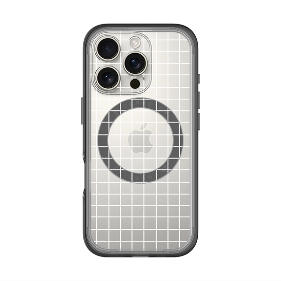 スリムプロテクションプレミアムケース with MagSafe［ オリジナル - 推し色チェック - ホワイト ］