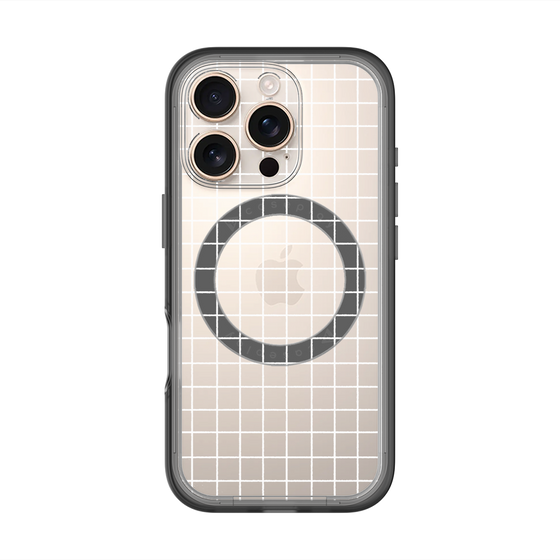 スリムプロテクションプレミアムケース with MagSafe［ オリジナル - 推し色チェック - ホワイト ］