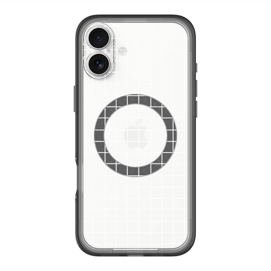 スリムプロテクションプレミアムケース with MagSafe［ オリジナル - 推し色チェック - ホワイト ］