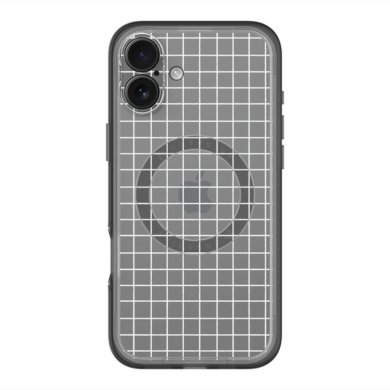 スリムプロテクションプレミアムケース with MagSafe［ オリジナル - 推し色チェック - ホワイト ］