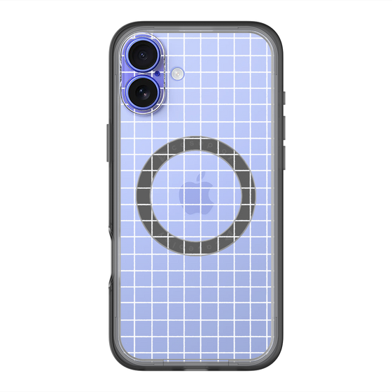 スリムプロテクションプレミアムケース with MagSafe［ オリジナル - 推し色チェック - ホワイト ］
