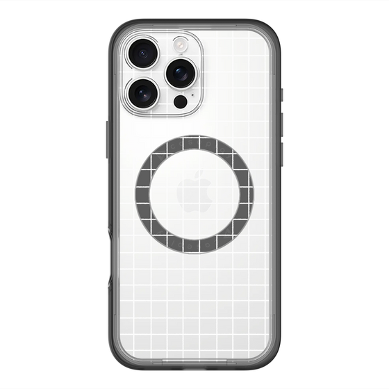 スリムプロテクションプレミアムケース with MagSafe［ オリジナル - 推し色チェック - ホワイト ］