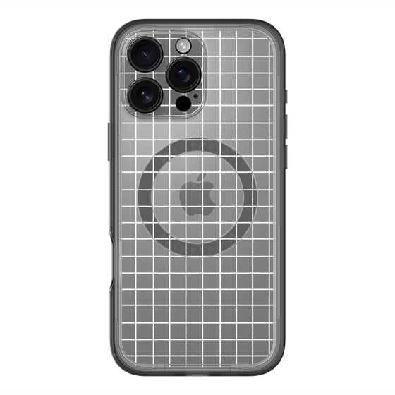スリムプロテクションプレミアムケース with MagSafe［ オリジナル - 推し色チェック - ホワイト ］