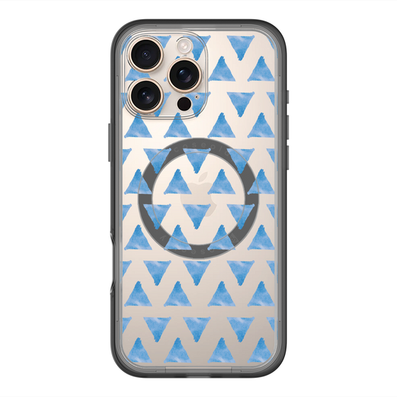 スリムプロテクションプレミアムケース with MagSafe［ オリジナル - 推し色三角 - ブルー ］