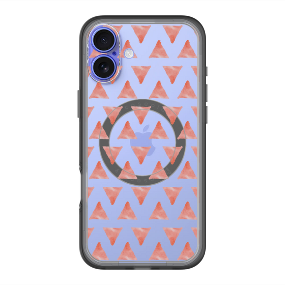 スリムプロテクションプレミアムケース with MagSafe［ オリジナル - 推し色三角 - レッド ］