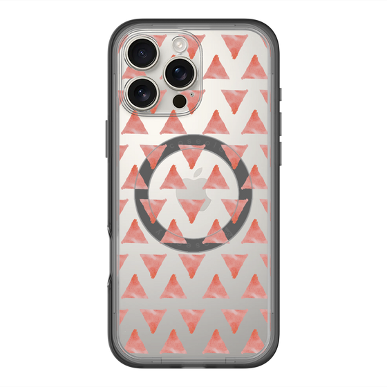 スリムプロテクションプレミアムケース with MagSafe［ オリジナル - 推し色三角 - レッド ］