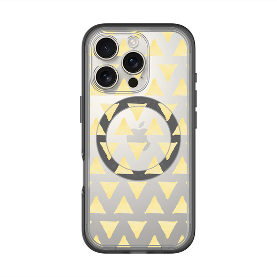 スリムプロテクションプレミアムケース with MagSafe［ オリジナル - 推し色三角 - イエロー ］