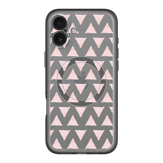 スリムプロテクションプレミアムケース with MagSafe［ オリジナル - 推し色三角 - ピンク ］