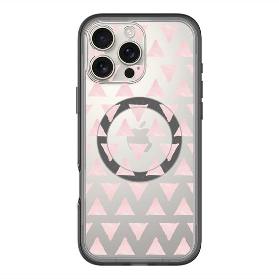 スリムプロテクションプレミアムケース with MagSafe［ オリジナル - 推し色三角 - ピンク ］