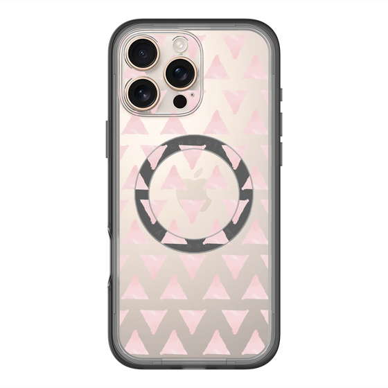 スリムプロテクションプレミアムケース with MagSafe［ オリジナル - 推し色三角 - ピンク ］